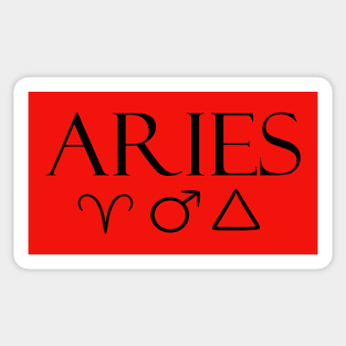 Aries Glyph Planet Element Sticker